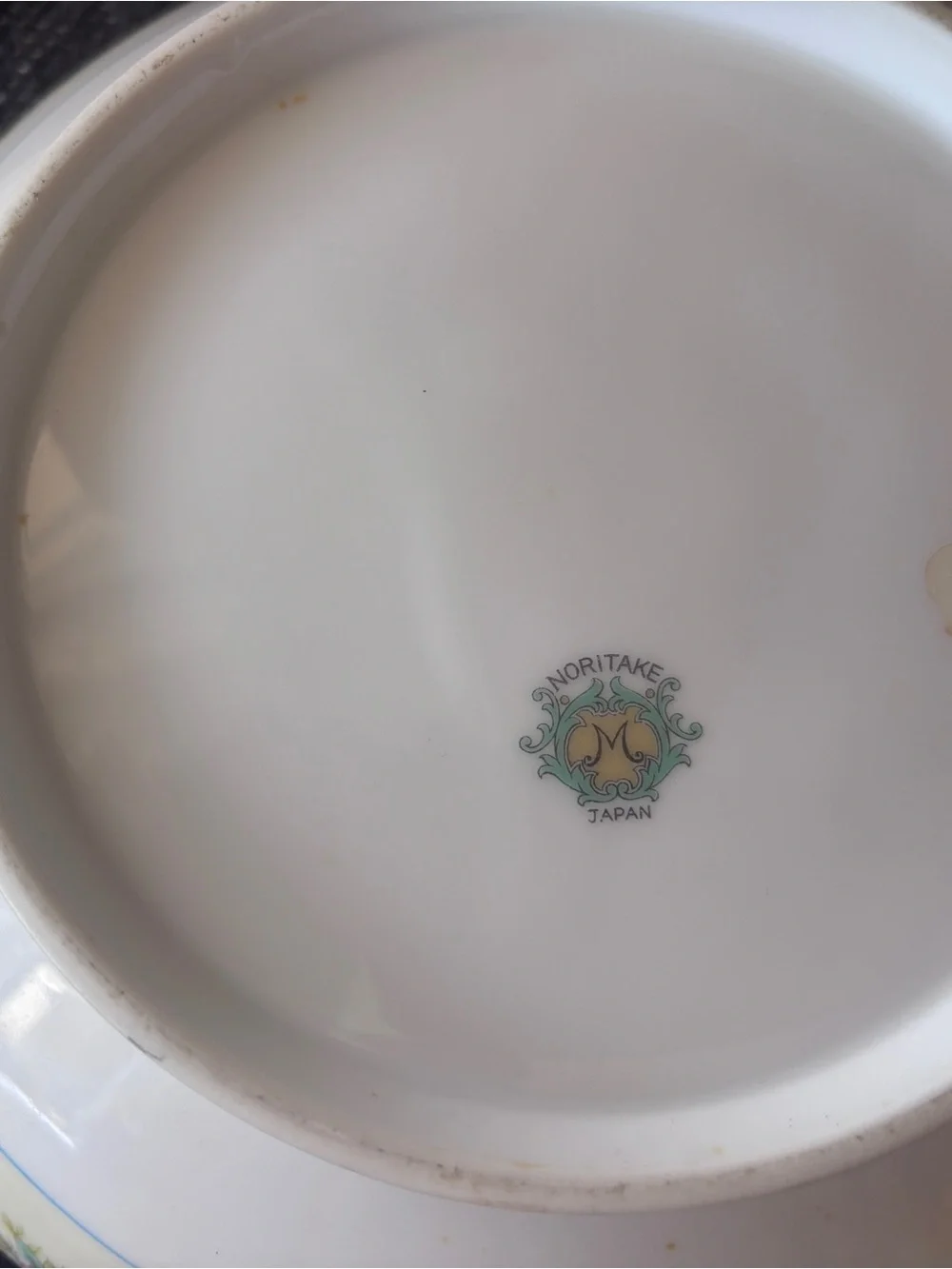 Floral Covered Porcelain Tureen with Gold Handles